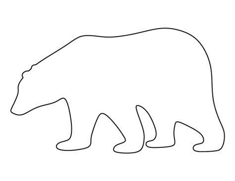 Printable Polar Bear Template | Bear template, Polar bear craft, Bear ...