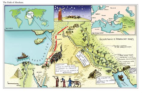 Printable Map Of Abraham's Journey