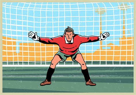 Goal Keeper Standing Vector 124993 Vector Art at Vecteezy