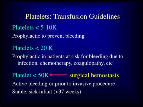 PPT - Indications for Platelet Transfusion PowerPoint Presentation, free download - ID:6635653