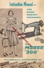 Morse 200 Sewing Machine Instruction Manual