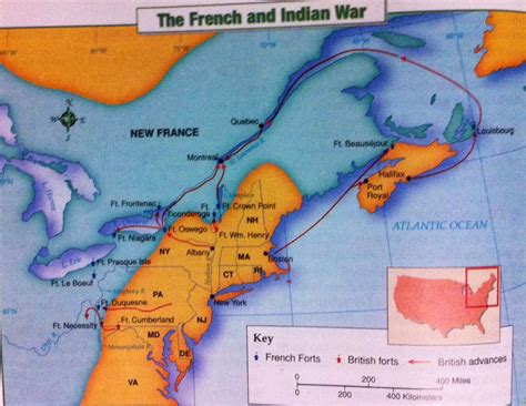 French And Indian War Map Rivers