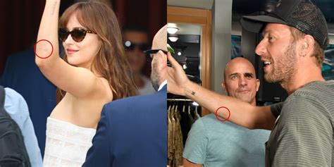 Dakota Johnson and Chris Martin Were Spotted With Matching Tattoos