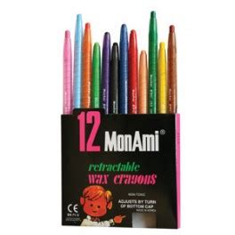 Mon Ami Retractable Wax Crayons 12's