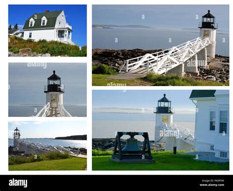 Marshall Point Light Collage, Maine, United States Stock Photo - Alamy