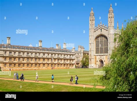 Back Lawn, Clare College and Kings College Chapel Cambridge University Cambridgeshire England UK ...