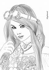 Coloring Pages Girls Girl Teens Teenage Color Printable Books Tumblr  sketch template