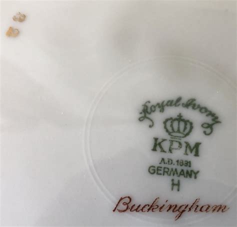 ANTIQUE BUCKINGHAM GOLD Encrusted Royal Ivory KPM Porcelain Germany ...