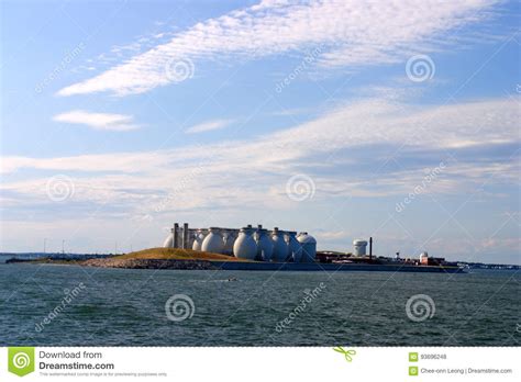 Boston Harbor Lighthouse is the Oldest Lighthouse in New England. Stock Photo - Image of light ...