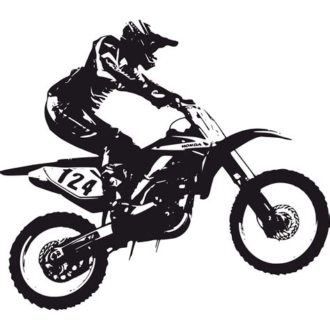 Dirt Bike Clipart Black And White | Free download on ClipArtMag