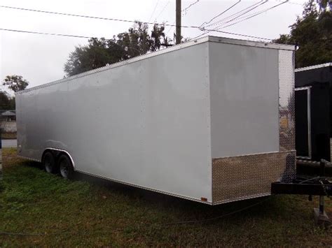 Diamond Cargo 8.5x24 TA Trailer - White, Ramp, Side Door, 5K Axles, D-Rings - Georgia Made Trailers