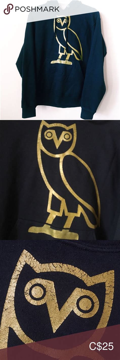 OVO Drake Owl Hoodie Gold | Owl hoodie, Drake clothing, Hoodies design