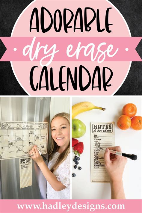 Adorable Dry Erase Calendar | Vintage Design