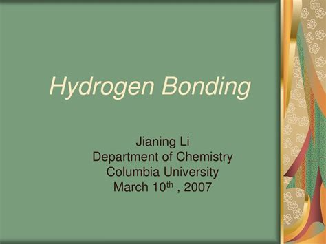 PPT - Hydrogen Bonding PowerPoint Presentation, free download - ID:297441