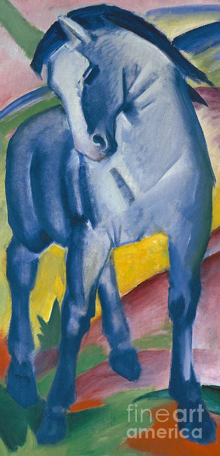 Blue Horse Painting by Franz Marc