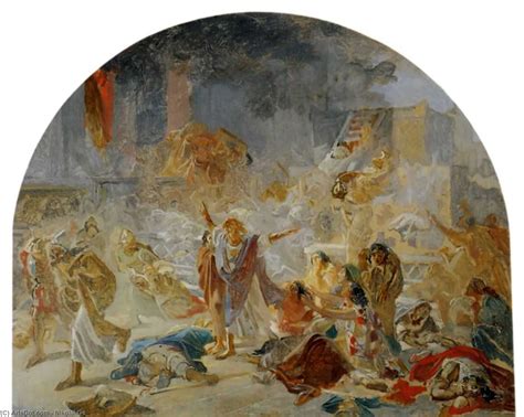 Oil Painting Replica The destruction of the Temple in Jerusalem, 1859 by Nikolai Ge (1831-1894 ...