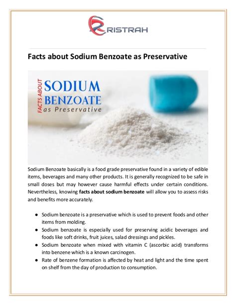 Sodium Benzoate Food Preservative