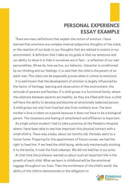 Personal Life Essay Examples – Telegraph