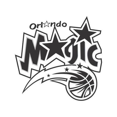 Orlando magic logo black and white logo vector 26377433 Vector Art at ...