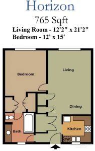 1 Bedroom Floorplans - Meridian Park, LLC