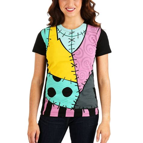 The Nightmare Before Christmas - Nightmare Before Christmas Sally Costume Junior Women's T-Shirt ...