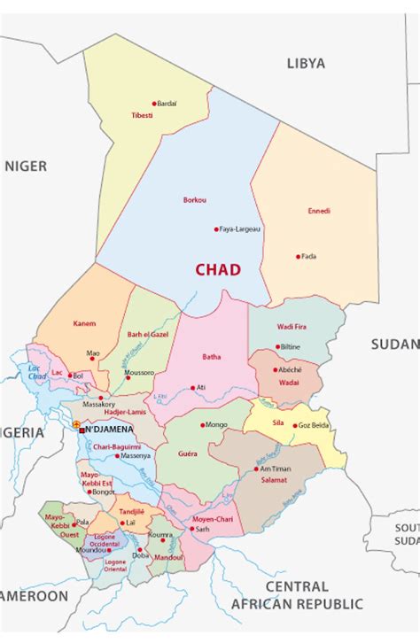 Political Map Of Chad Nations Online Project