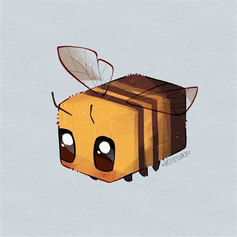 minecraft bee | Minecraft fan art, Animal drawings, Light art