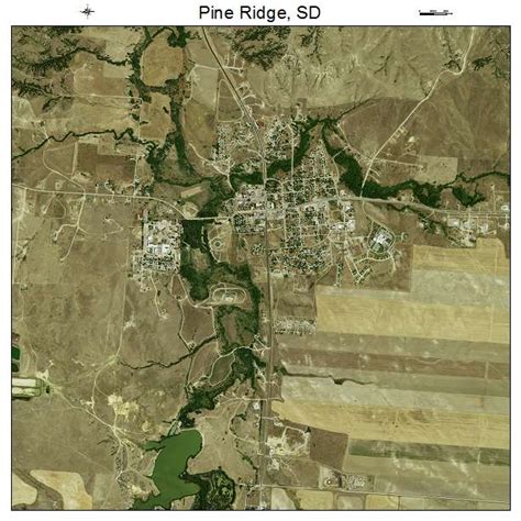 Aerial Photography Map of Pine Ridge, SD South Dakota