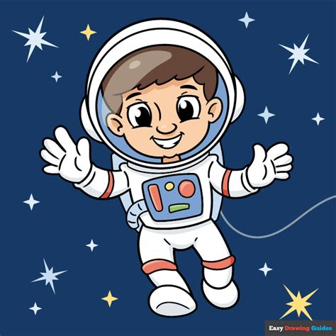 How to Draw a Cartoon Astronaut - Really Easy Drawing Tutorial