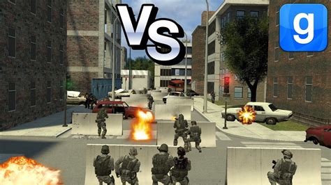 7 Hour War Style NPC Fight Modern Military VS Combine Garry's Mod - YouTube