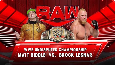 WWE 2K - Brock Lesnar vs Matt Riddle - WWE Undisputed Champion | Xbox ...