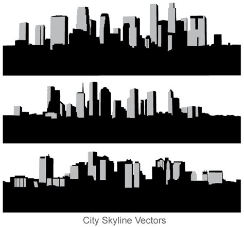 Free City Skyline Vector Art | City skyline silhouette, City skyline ...