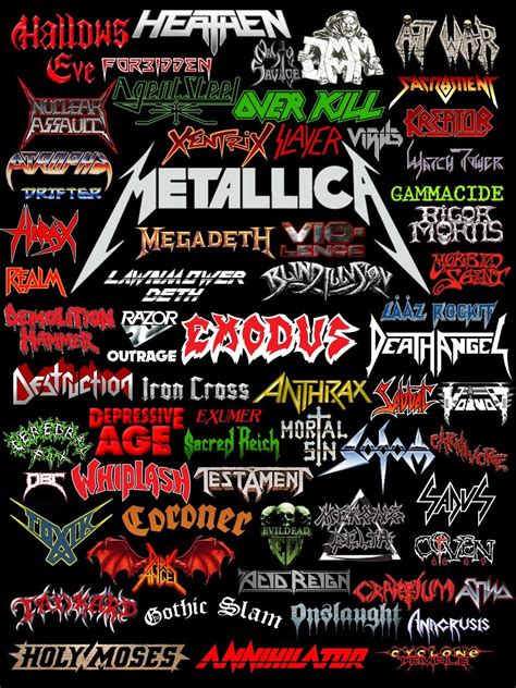 Old-School Thrash Metal Bands | Heavy metal music, Metal band logos ...