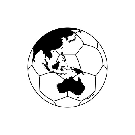 World Map on the Foot Ball Silhouette for Icon, Symbol, Pictogram ...