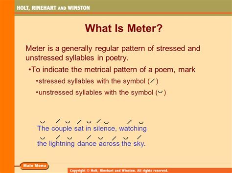 Meter Poem Examples