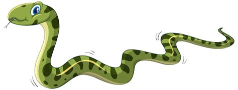 Free Vector | Green snake cartoon character isolated on white background