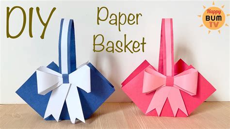 HOW TO MAKE A PAPER BASKET IN 5 MINS l SUPER EASY! - YouTube