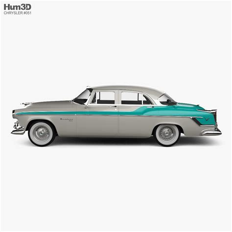 Chrysler Windsor Deluxe sedan 1956 3D model - Download Sedan on 3DModels.org