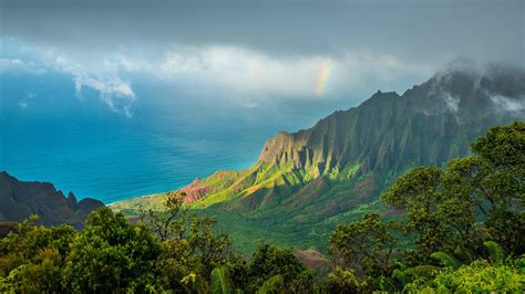 2560x1440 Hawaii Kauai Pacific Ocean Clouds Mountains 4k 1440P Resolution ,HD 4k Wallpapers ...