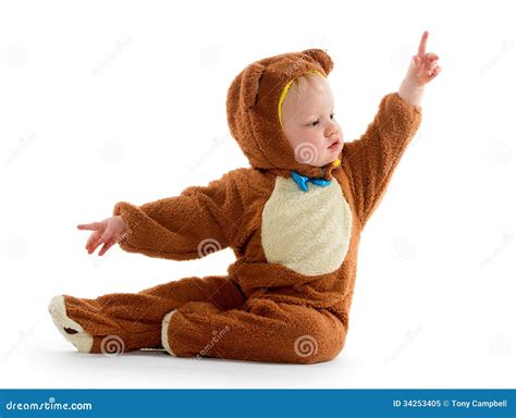 Baby boy in bear costume stock image. Image of costume - 34253405