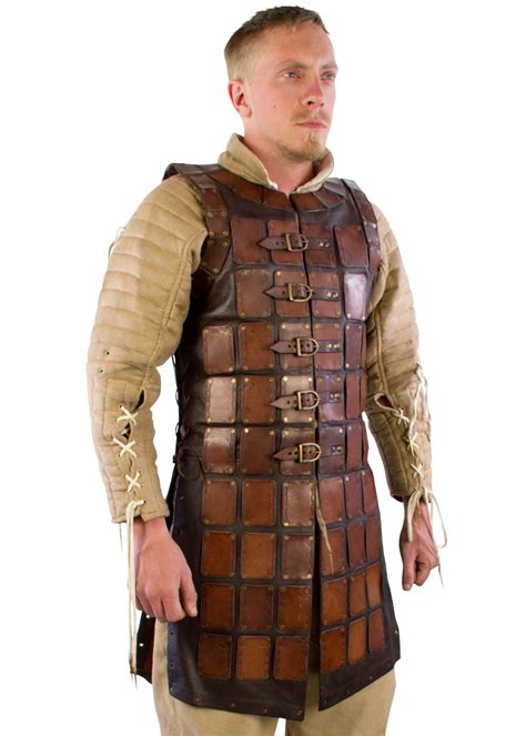 Leather Brigandine, Brown, LARP Leather Armour Viking Scale Medieval Reenactment | eBay