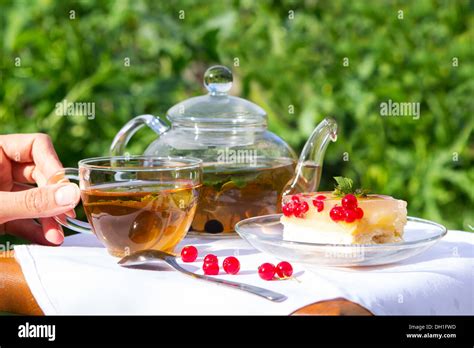 Fruit cake and tea Stock Photo - Alamy