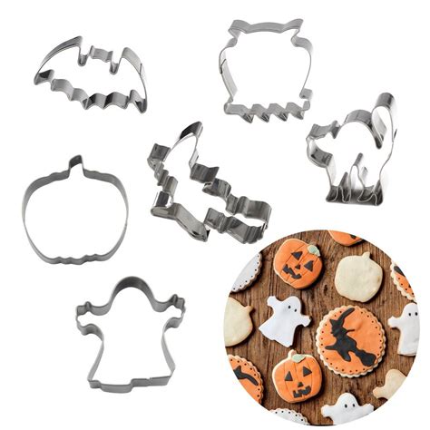 6pcs/set stainless steel halloween cookie cutter mold bakingtools ...