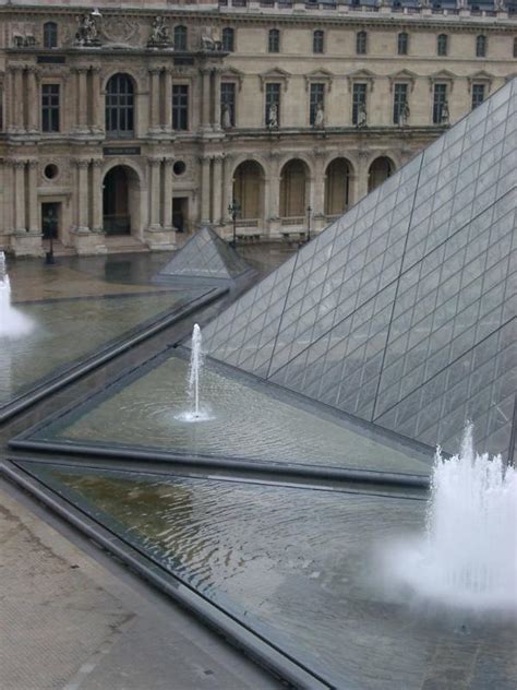 Free Stock photo of Pyramide Inversee and Water Fountains at Louvre | Photoeverywhere