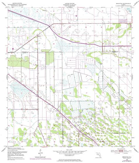 Brighton topographic map 1:24,000 scale, Florida