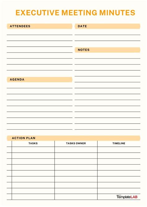 Download Executive Meeting Minutes Template | Meeting notes template ...