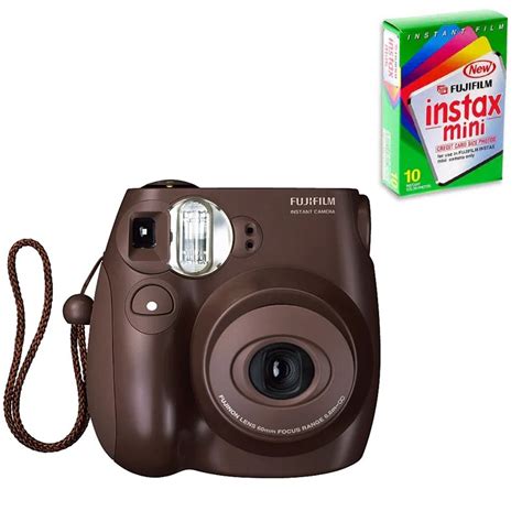 Fujifilm Instax Mini 7S Instant Film Camera (Choco) with 10pcs Instax Instants Films (Fujifilm ...