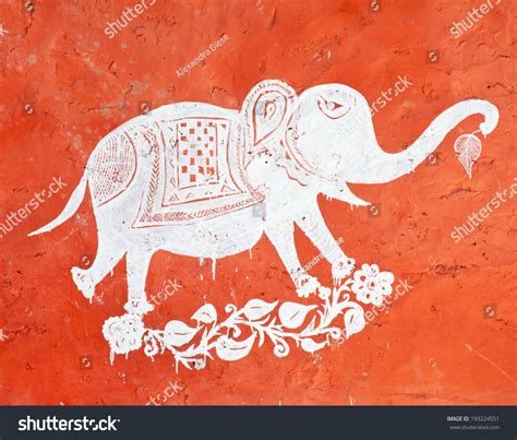 Elephant Painting On House Wall India Stock Photo 193224551 | Shutterstock