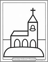9  Church Coloring Pages ️ Catholic Churches Cathedrals Missions sketch template
