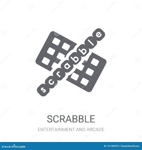 Scrabble Icon. Trendy Scrabble Logo Concept on White Background ...